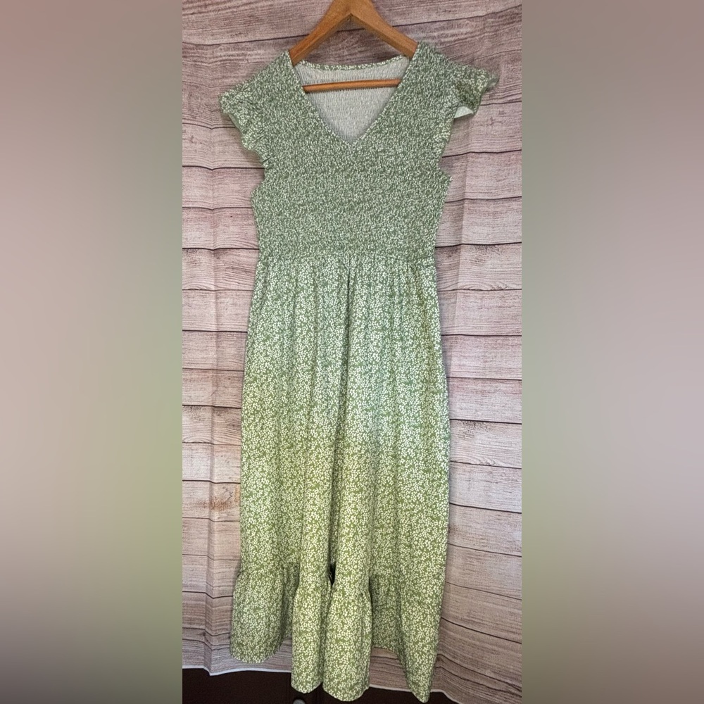 Green Floral Women's Dress